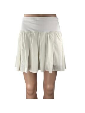 Joy Lab Womens White Pleated A Line Tennis Golf Athletic Mini Skort Skirt Sz XL